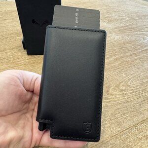 Ekster Leather Parliament Card Wallet Slim in Nappa Black Smart Cash Cards